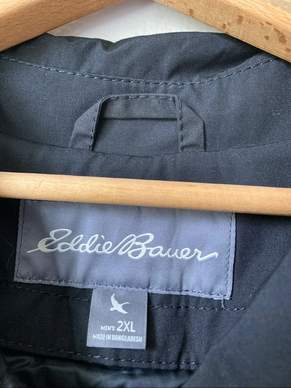 Eddie Bauer coat jacket quilted down zip out lining plaid lined sz 2xl